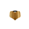 Detail of a minimalist gold heart-shaped metal hair tie with a smooth polished finish - Glossy Big Heart Gold