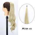 28 inch wrap around light blonde long wavy ponytail extension for women model M729-13 - 13 Light Blonde