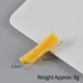 Realistic PVC tofu skin keychain pendant, 6cm long yellow food model accessory - Standard Model - No Buckle