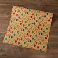 Papier cadeau kraft coloré à motifs de ballons avec texte Happy Birthday sur bois - Ballons Colorés