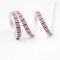 10mm Halloween striped ribbon in black orange purple and white for DIY hair bows - Striped