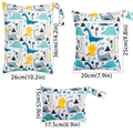 Waterproof dinosaur print baby diaper wet bags set in three different portable sizes - BF110 Cartoon Dinosaur