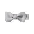 Handmade light gray grosgrain ribbon hair bow clip for baby girls with non-slip fabric grip - Light Gray (22)