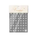 5D embossed white snowflake nail art stickers with 3D relief texture for winter manicure - White Snowflake (to 774) / Single Sheet