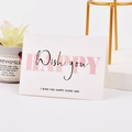 Minimalist white greeting card featuring 'Happy Every Day' text on clean background - Wish You Happy