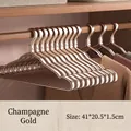 Champagne gold aluminum alloy clothes hanger with non-slip notches and reinforced hook - Champagne Gold【1.5cm】