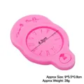 Pink silicone mold featuring clock face design with Roman numerals for DIY fondant art - Style 2 Clock Dial / Pink