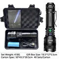 Set torcia LED in alluminio con batteria 18650, cavo USB e custodia rigida antiurto - Set Batteria 5000mAh + Confezione Regalo