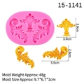 Molde de silicona rosa con relieve barroco para fondant DIY y repostería - Modelo 3#15-1141 / Rosa