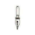 Antique silver fountain pen nib pendant for DIY jewelry making with a vintage metal texture - Pen Nib
