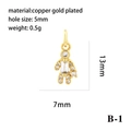 Copper 18K gold plated zircon angel pendant charm for DIY jewelry making 13x7mm - Gold Boy (P05804-B-1)