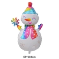 Cartoon snowman foil balloon for Christmas decor, 69x104cm with colorful hat and scarf - Medium Colorful Snowman (Pre-order) / 69x104cm