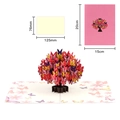 3D butterfly tree pop-up greeting card in pink with dimensions and mini note card - Butterfly Tree