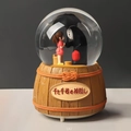 Rotating musical snow globe with Spirited Away theme and soft LED lighting effect - -013 Standing Posture / Large 100mm Inner Rotation + Snow