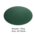 Tovaglietta ovale in ecopelle verde scuro con goffratura nordica, 45x30cm - Verde