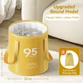 Foldable mango yellow foot soaking bucket with storage bag, 36cm height, portable design - Mango Yellow (No Lid)