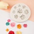 Pfingstrose Rose Silikonform für Fondant-Kuchendekoration und DIY-Bastelarbeiten weiß - Grau