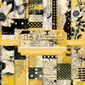 6-inch vintage stylized scrapbooking paper pad with 24 sheets of 160gsm cardstock - R2532 24 Sheets