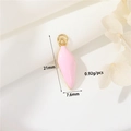 Detailed pink enamel shell charm showing 21mm height and 0.92g weight specifications - Pink Enamel Shell