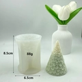 3D Christmas tree silicone candle mold for DIY crafts with pine cone shape texture - Vertical Stripe Christmas Tree
