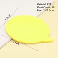 Gelbe Sprechblasen-Haftnotizen aus wasserfestem PET-Material Packung mit 50 Blatt - Neongelbe Sprechblase 50 Blatt