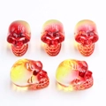 Gradient red and yellow crystal skull resin figurines for Halloween creative decoration - No.18 (Yellow Red Gradient Transparent)