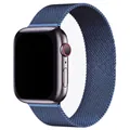 Deep blue Milanese loop stainless steel band for Apple Watch Series 10/9/8/SE/Ultra - 20 Linen Blue / 38/40/41/42mm