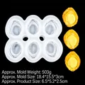 6-cavity abalone silicone mold for sea cucumber fondant cakes and soap making - 6-Hole Abalone (B731)