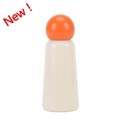 Gobelet isotherme 350ml blanc crème en acier inoxydable avec couvercle sphérique orange - Orange & Crème