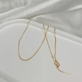 Collana a catena serpente in argento sterling S925 placcato oro con chiusura a moschettone - Catena ad Ago Chopin / 45cm / Oro