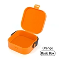 Portagioie quadrato arancione portatile con manico nero e chiusura a scatto - Scatola base / Arancione