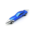 Creative blue racing car shaped ballpoint pen with silver details for students - Dark Blue