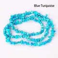 Irregular blue turquoise stone beads string for DIY jewelry making accessories - Blue Turquoise (Circumference Approx. 80cm)