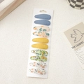 Lot de barrettes BB en tissu fleuri et uni dans les tons bleu, jaune et beige - Floral Frais-Bleu Vert Jaune