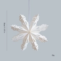 3D white hollow paper snowflake ornament 30cm for Christmas tree and party decor - 30cm White 3D Snowflake