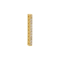 Macro shot of 18K gold plated bar bead with inlaid cubic zirconia on white background - VK266 9-Hole Bead / Gold