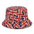 Chapeau de pêcheur Panama avec imprimé drapeau Union Jack en rouge bleu et blanc - M / Imprimé Union Jack 33