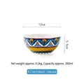 Ciotola in ceramica stile Avana 4,7 pollici con motivo blu e giallo dipinto a mano - Ciotola Havana da 4,7 pollici (12 cm)