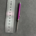 Portable purple titanium alloy retractable toothpick with knurled grip and 10.5cm scale - Purple Telescopic Toothpick