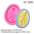Stampo in silicone rosa per pasticceria fai da te con angelo cupido in rilievo 3D - Stile 2 (Angelo in Piedi) / Rosa