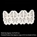 White silicone bow tie fondant mold with eight cavities for cake decorating and DIY baking - Style 2-Continuous Bowknot (2#15-404) / Gray