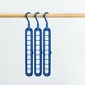 Navy blue nine-hole magic hanger in durable plastic for vertical or horizontal storage - Nordic Blue