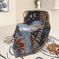 Blue Bohemian Artistic Pattern / 130x160cm