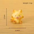 Cute resin fox figurine in sitting posture with happy smile for micro landscapes - Reaching Fox