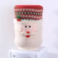 Copertura per dispenser d'acqua Babbo Natale con cappello a maglia rosso verde e barba bianca - Stile Babbo Natale Copertura per Secchio