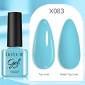LILY'CUTE blue gel nail polish X083 in 7ml bottle with glossy and matte finish effects - Blue (83)