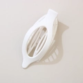 Fermaglio per capelli ovale bianco opaco con struttura minimalista per capelli folti - Bianco Puro Opaco