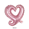 Pink heart-shaped 18-inch foil balloon for romantic wedding and party decoration - 18 Inch Pink Hook Heart