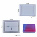 Moule en silicone rectangulaire pour boîte à mouchoirs avec fini pailleté - Solide - Moule de boîte de rangement pour mouchoirs
