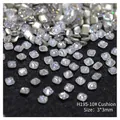 Cushion cut 3x3mm clear white zircon crystal stone with brilliant faceted sparkle - White Cushion Cut (H195-10#)